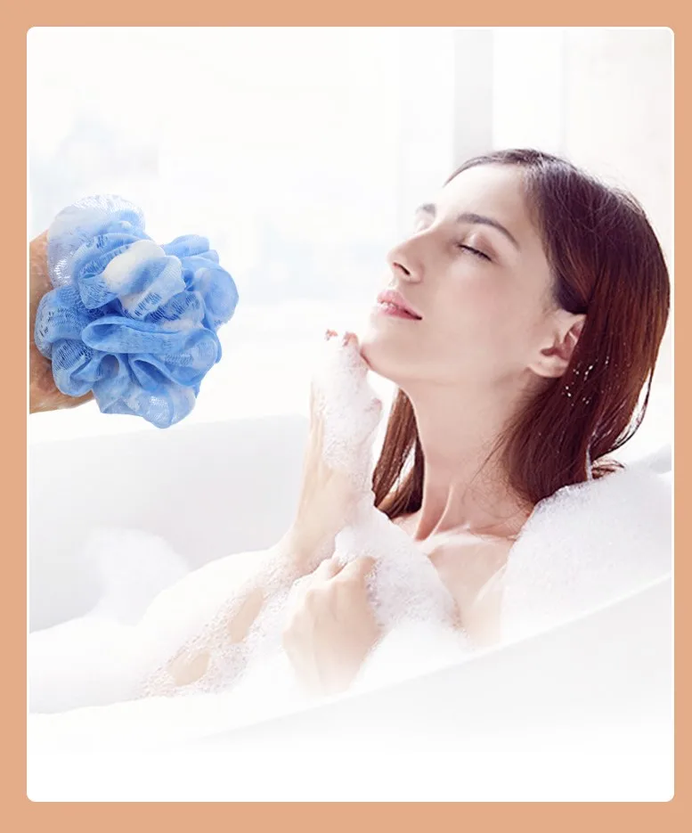 Wholesale 20g bulk color mixing random hair high quality bath ball rub bubble ball for personal cleaning of men and women