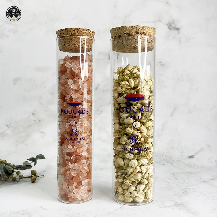 Borosilicate Glass Tube Packaging Tube Long Shot Bottles Glass Vial For Sample Taste Testing With Cork Lid