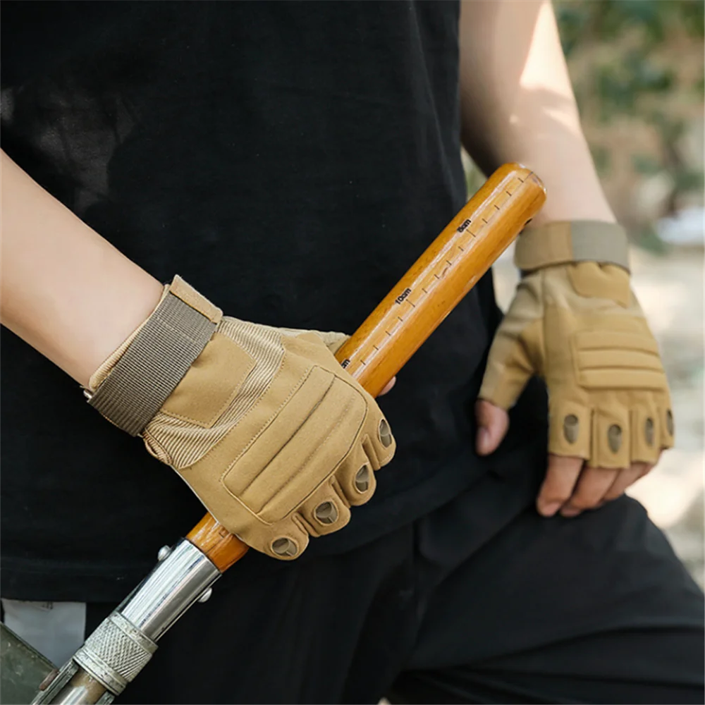  Men Tactical Half Finger Military Glovesss Outdoor Protection Non-slip