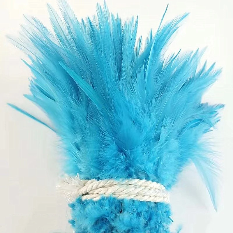 bleached dyed saddle hackle feather