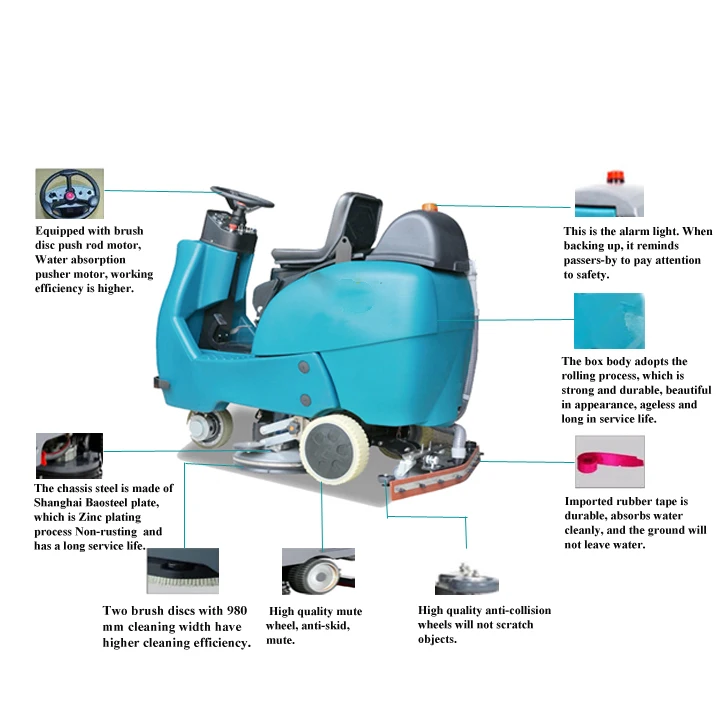  JH-900BT вождения авто Тип компактный двойного щетка мини Rider поломоечная машина