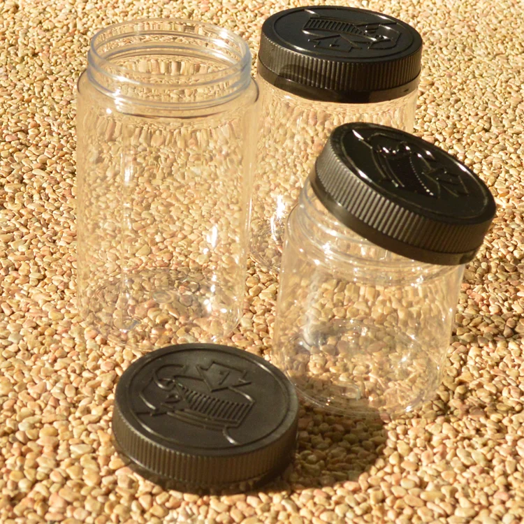 Customizable Nice Quality Reusable Plastic Jars 6 oz 8 oz 10 oz 12 oz With Child Resistance