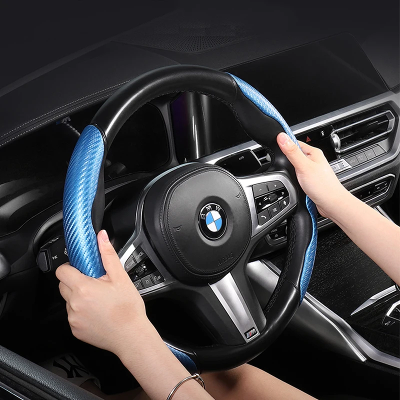 Universal Sport Anti-slip Carbon Steering Wheel Covers For Car