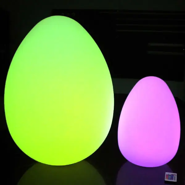 SZ-B1419 Hot sale fashionable egg shape remote control rechargeable led color changing table lamp