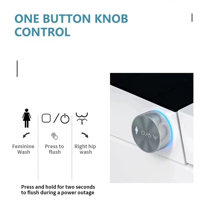 Factory hot sale smart toilet one-piece automatic flip lid waterless toilet instant hot silent lighting