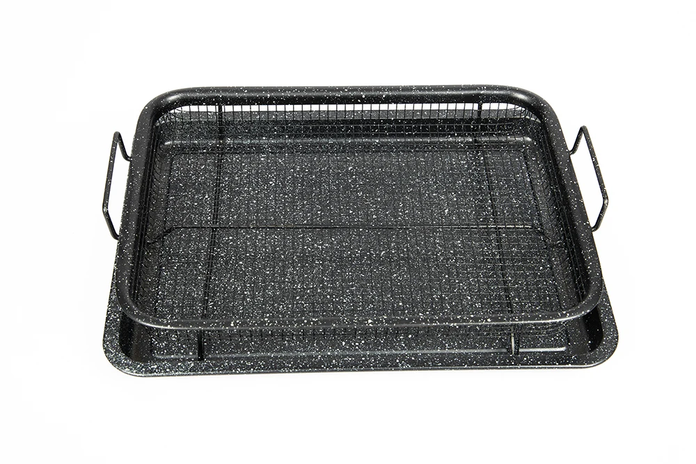 Smartpan Stainless Steel Crisper Tray Basket for Convection Oven, Baking Pan Perfect for the Grill, Dishwasher Safe