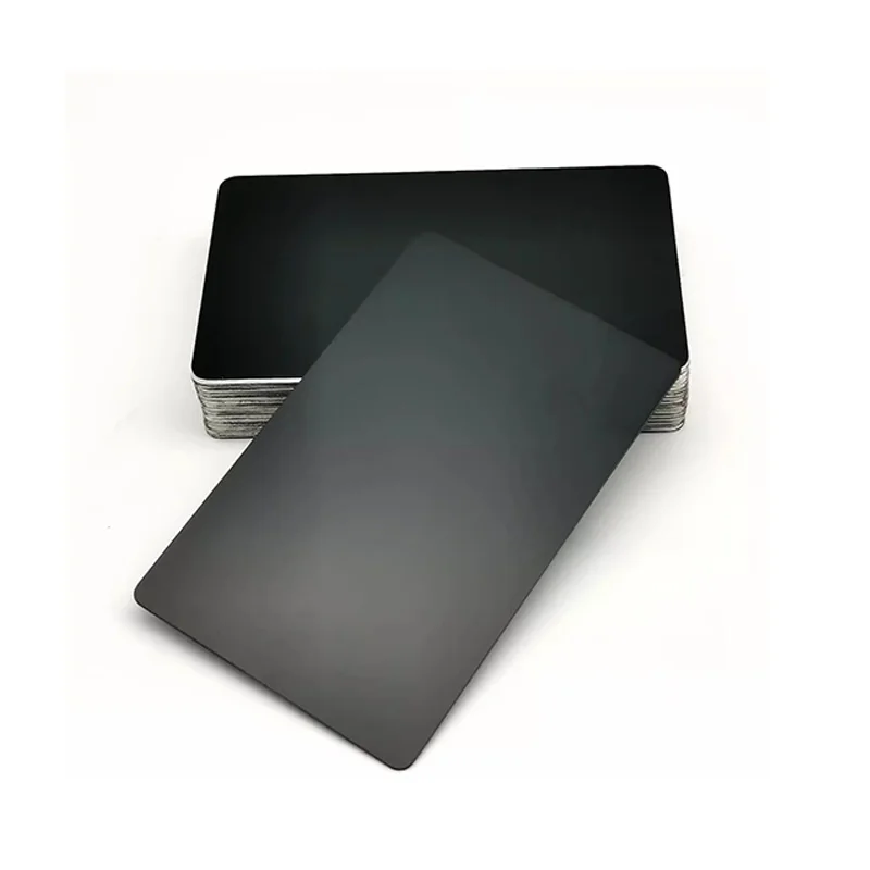 Any custom pattern etched stainless steel business card personality DIY metal business card