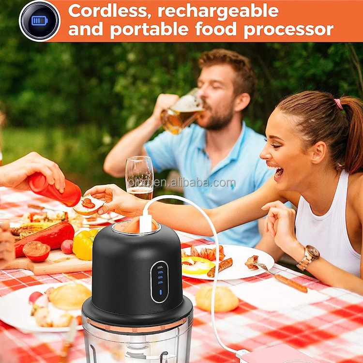 Hot selling mini rechargeable baby food blender kitchen chopper customized baby food maker processor 600ml mini food chopper