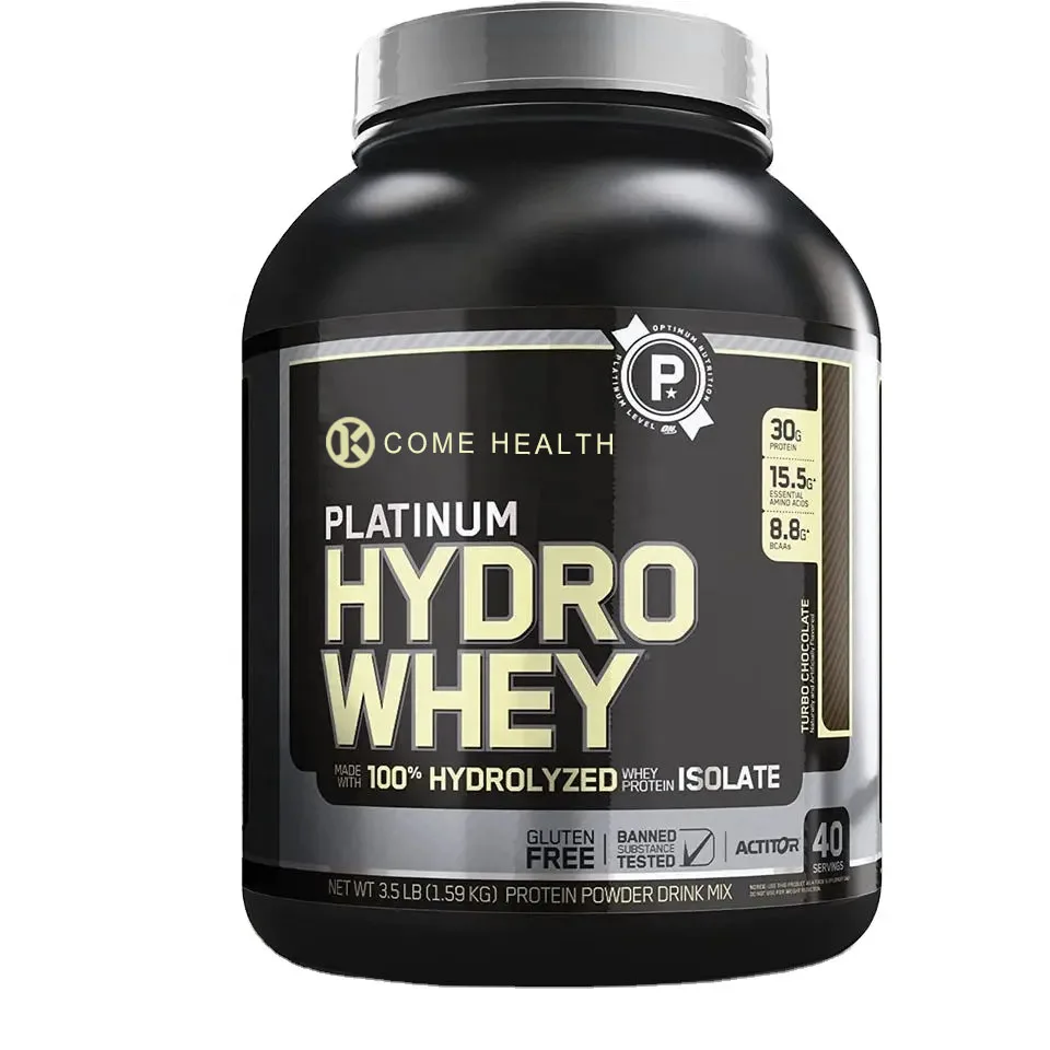 Wholesale price Platinum Hydrowhey Protein Powder 100% Turbo Chocolate Flavor Hydrolyzed Whey Protein Isolate Powder 2.16 Pounds