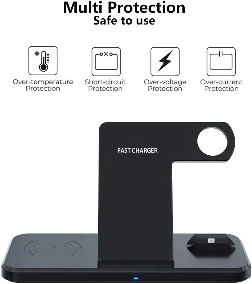 Wireless Car Charging Phone Assesories 4 In 1 Wireless Charger