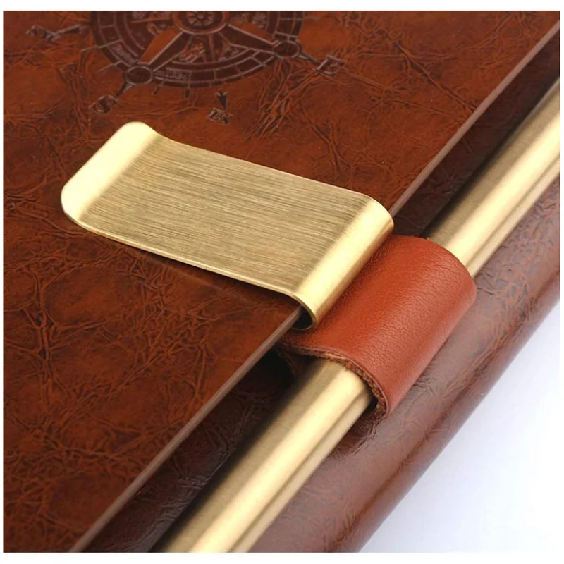 Ready to Ship Hot Sale Pencil Holders for Magazines Journal Organizer Metal PU Leather Pen Holders