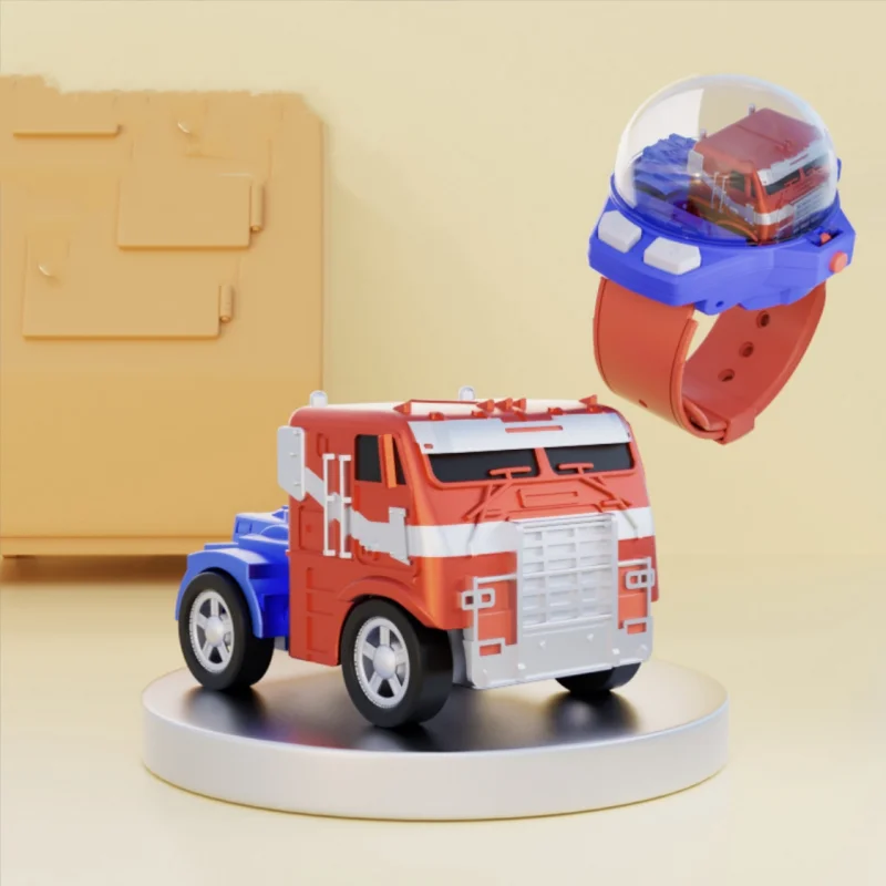 Mini Remote Control Watch Alloy Car Toys 2.4 GHz 50m Long Distance Small Racing Car with USB Charging Cartoon RC Car Gift
