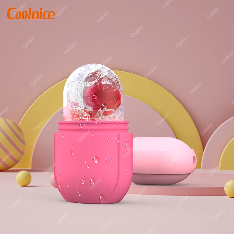 BPA free Mini size  lift and  tighten  skin massager face wireless remover silicone ice Flawless facial contour rollers