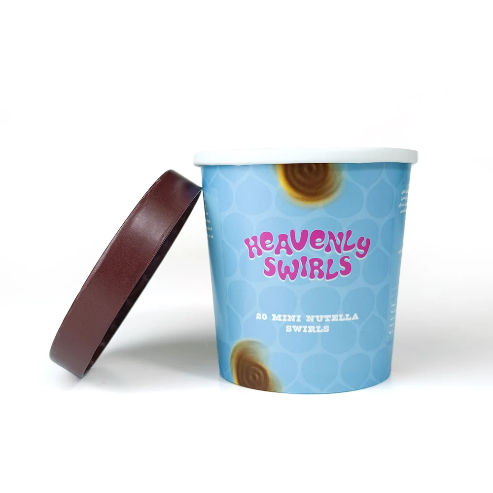 Manufacture Food grade recycled Custom Hot selling eco friendly disposable  white ice cream paper cups printing ice cream