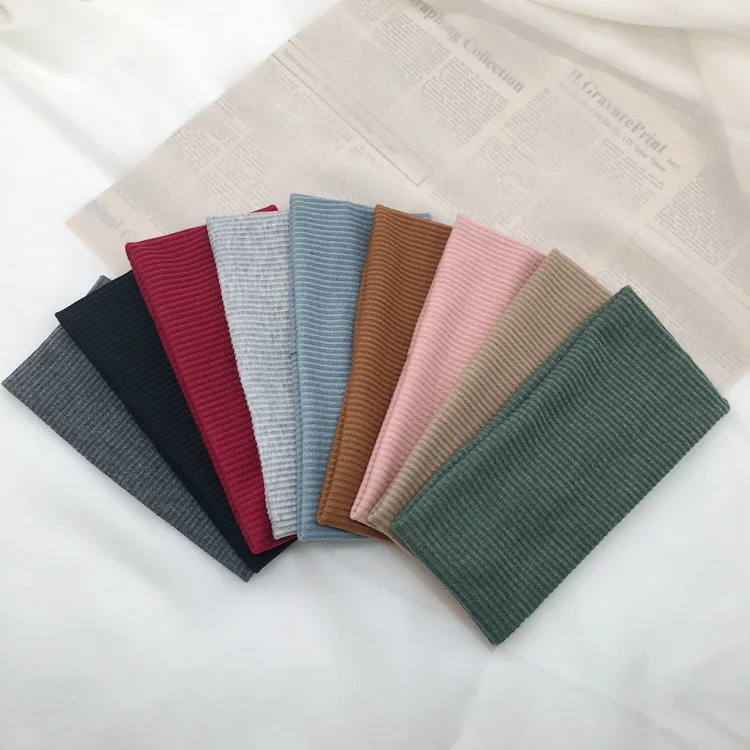 Custom thin sport headbands with logo elastic sport headbands winter knitted headbands for women