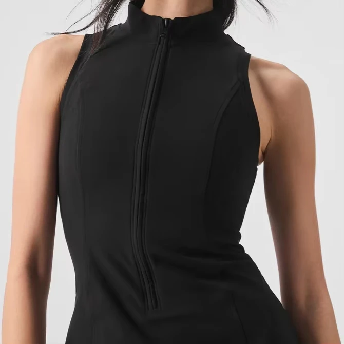 Custom Sportswear walkout yoga cloth Tennis wear Ladies Sexy 2 Piece Outfits Two Piece Tennis Skirt Dress with Pocket for women