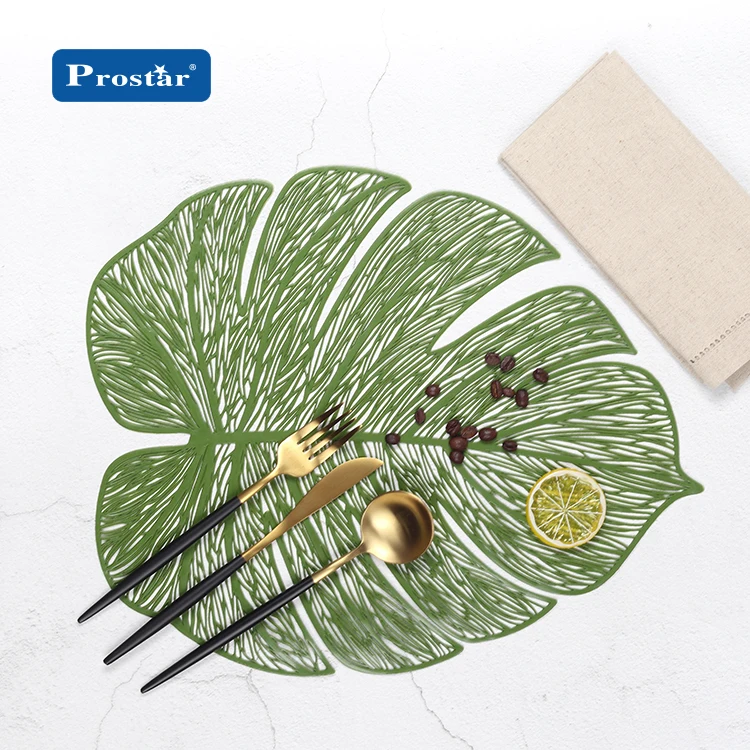 Оптовая продажа, новые продукты, Золотой и Серебряный зеленый круглый коврик из ПВХ в форме листа