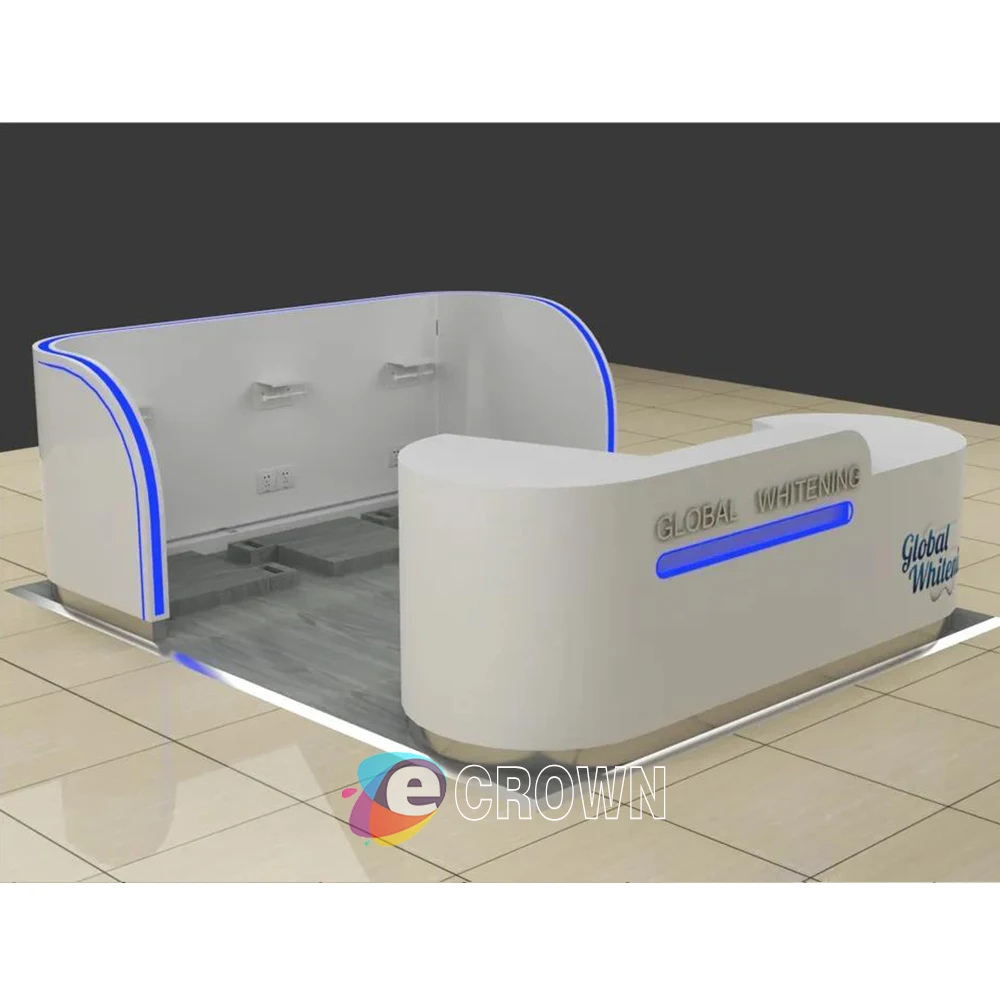 Elegant Teeth Whitening Glass Dental Chair Kiosk Custom Egg Chair Showcase Cabinet OEM