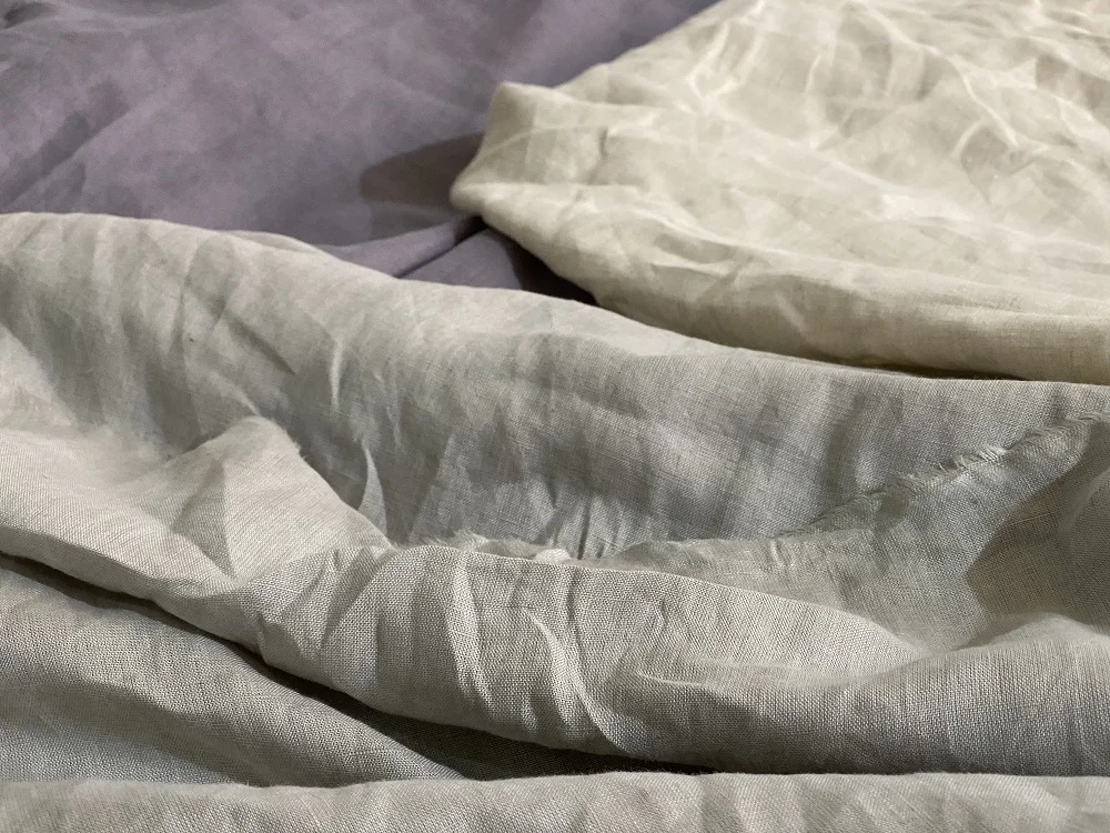 Reactive Dyed Eco-friendly Stock Natural Breathable Linen Fabric Large Extra Wide 280cm Washed Curtain Bedding Linen