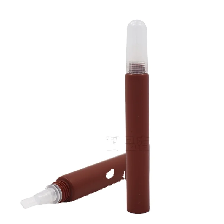 16mm Brush Head Soft Tube 5-10ml for Eye Cream Serum Gel Nail Polish with Silicone Round Cap