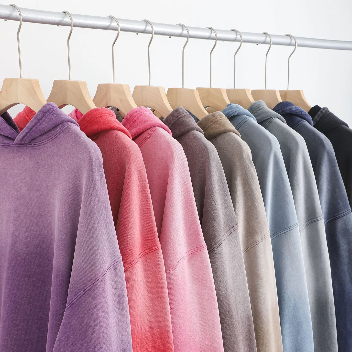 Custom Manufacturer New Style Vintage Blank Acid Wash hoodies Casual Baggy Heavyweight Hoodie For Men