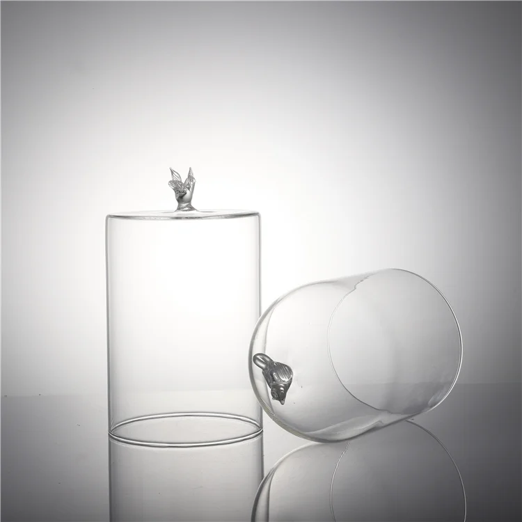 
Decorative Mouth Blown Clear Glass Display Cover Cake Dome Glass Dome Cover 