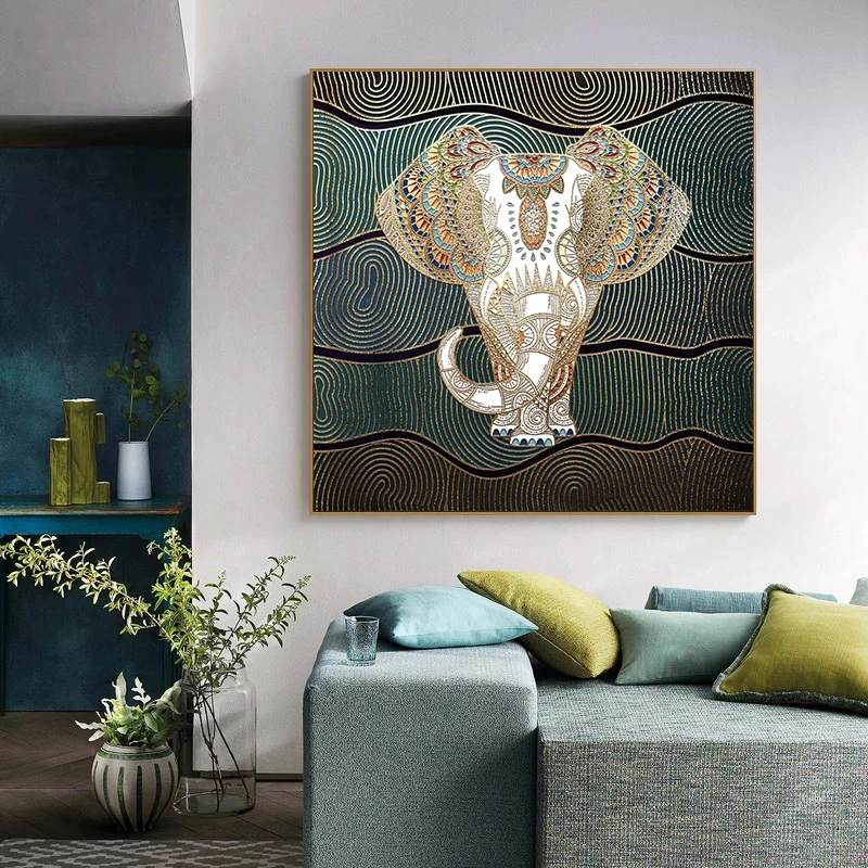 Modern art Abstract Animal Canvas Paintings on Wall Art Picture Maternal Love Elephant Canvas Poster Prints Paintings Home Decor