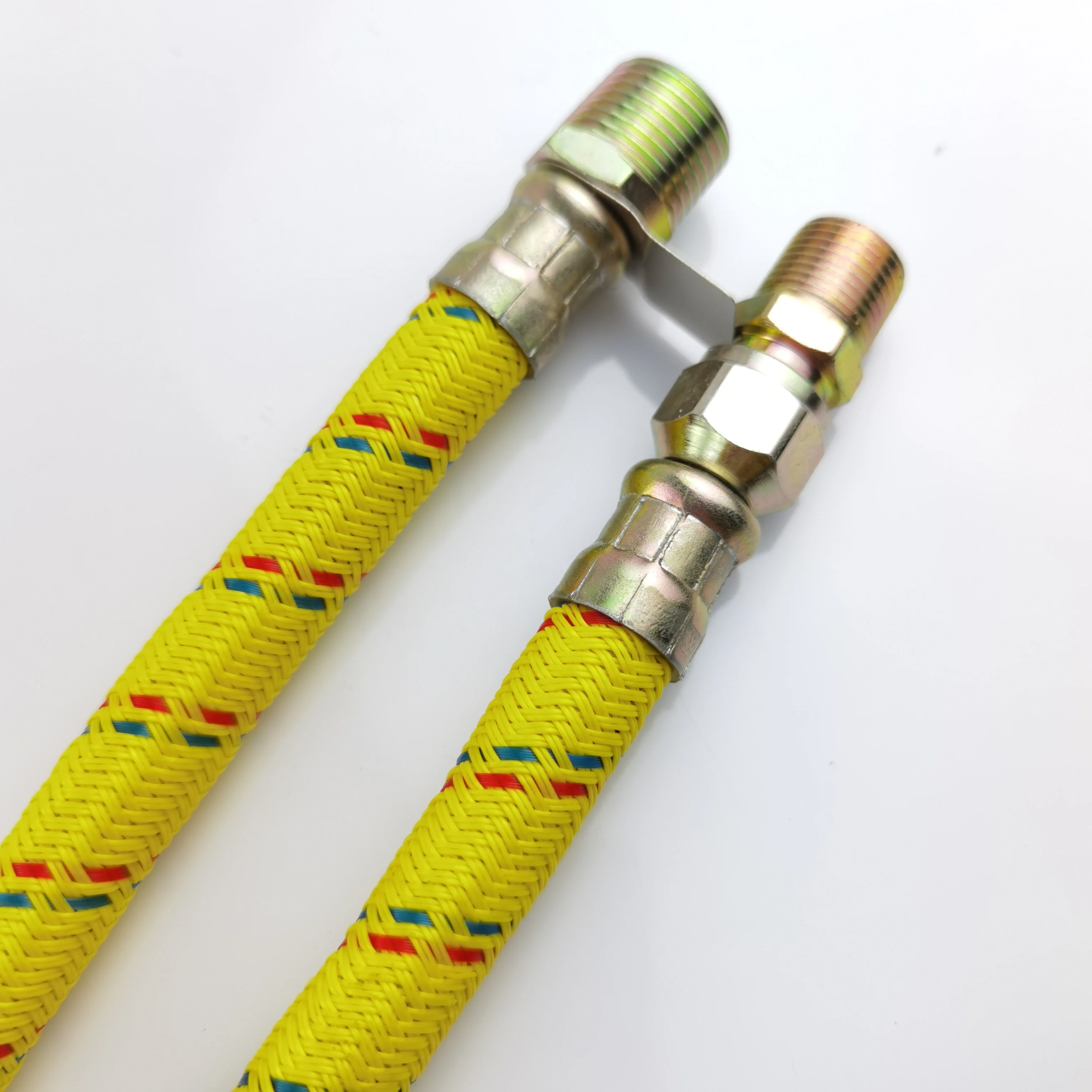 ZG Different Sizes 304 Stainless Steel Corrugated Flexible Yellow Natural Gas Rubber Hose