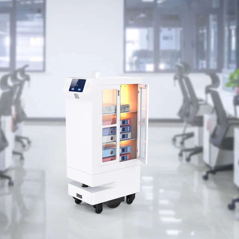 Autonomous Delivery robot New Style Intelligent Robot Take The Elevator Autonomously Acrylic Door Food Service Robot