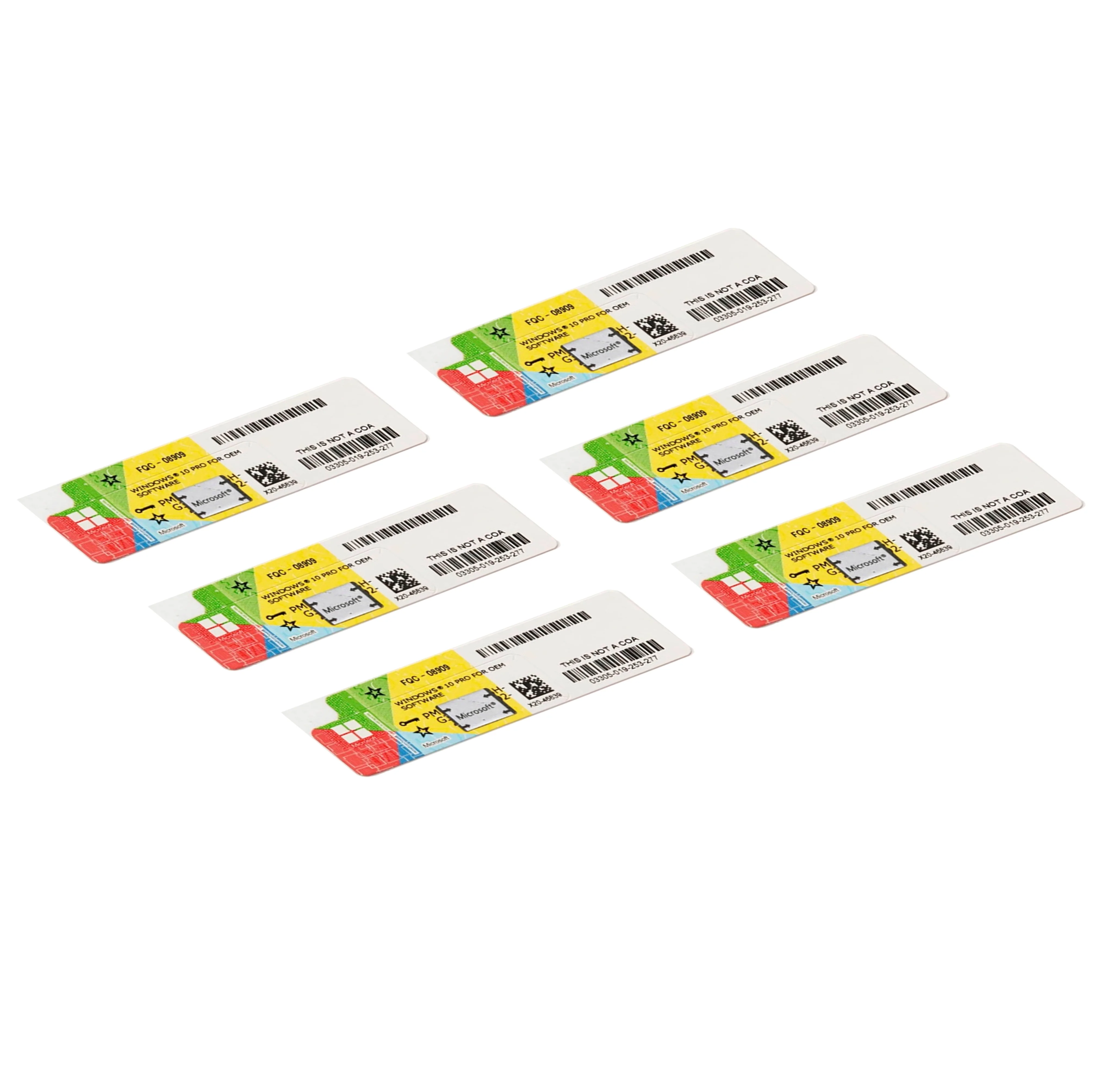 100% Genuine windows 10 pro license key COA sticker / label for Microsoft Windows 10 Pro activation