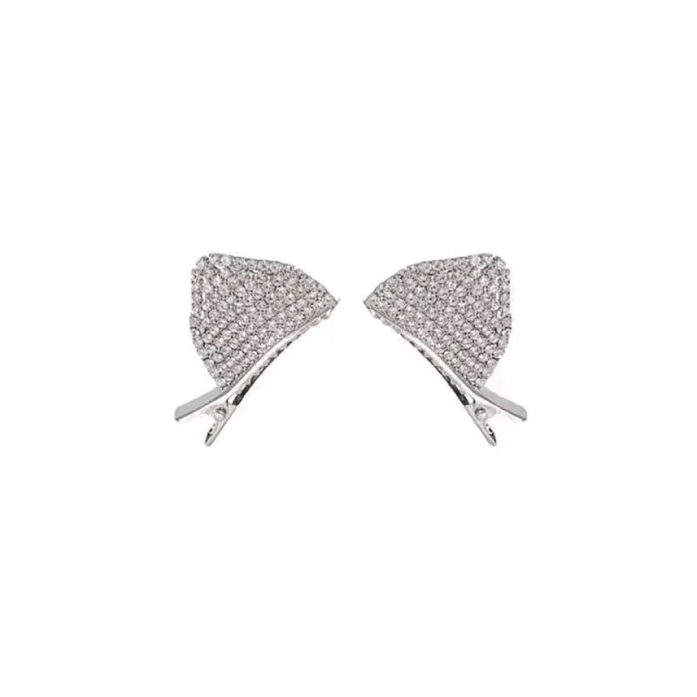 New Style Shiny Zircon Embellished Cat Ears Hairpin Cute Temperament Ladies Hair Accessories Wholesale Gift Ideas