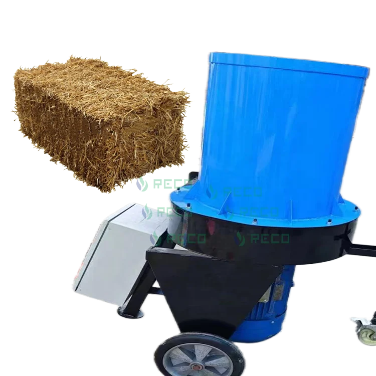 tub grinder round straw bale hay  mulcher  precessor shredder chopper blower