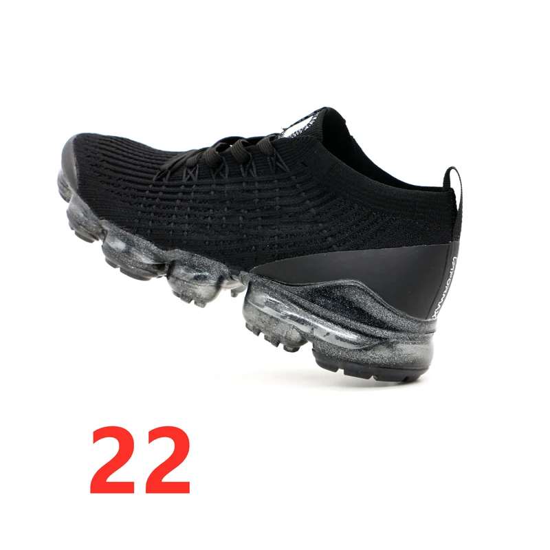 Mens Top Quality Knit Designer Running Shoes Fly3.0 Triple Black Trainers Women Breathable Cushion Outdoor Sports Sneakers 36-45