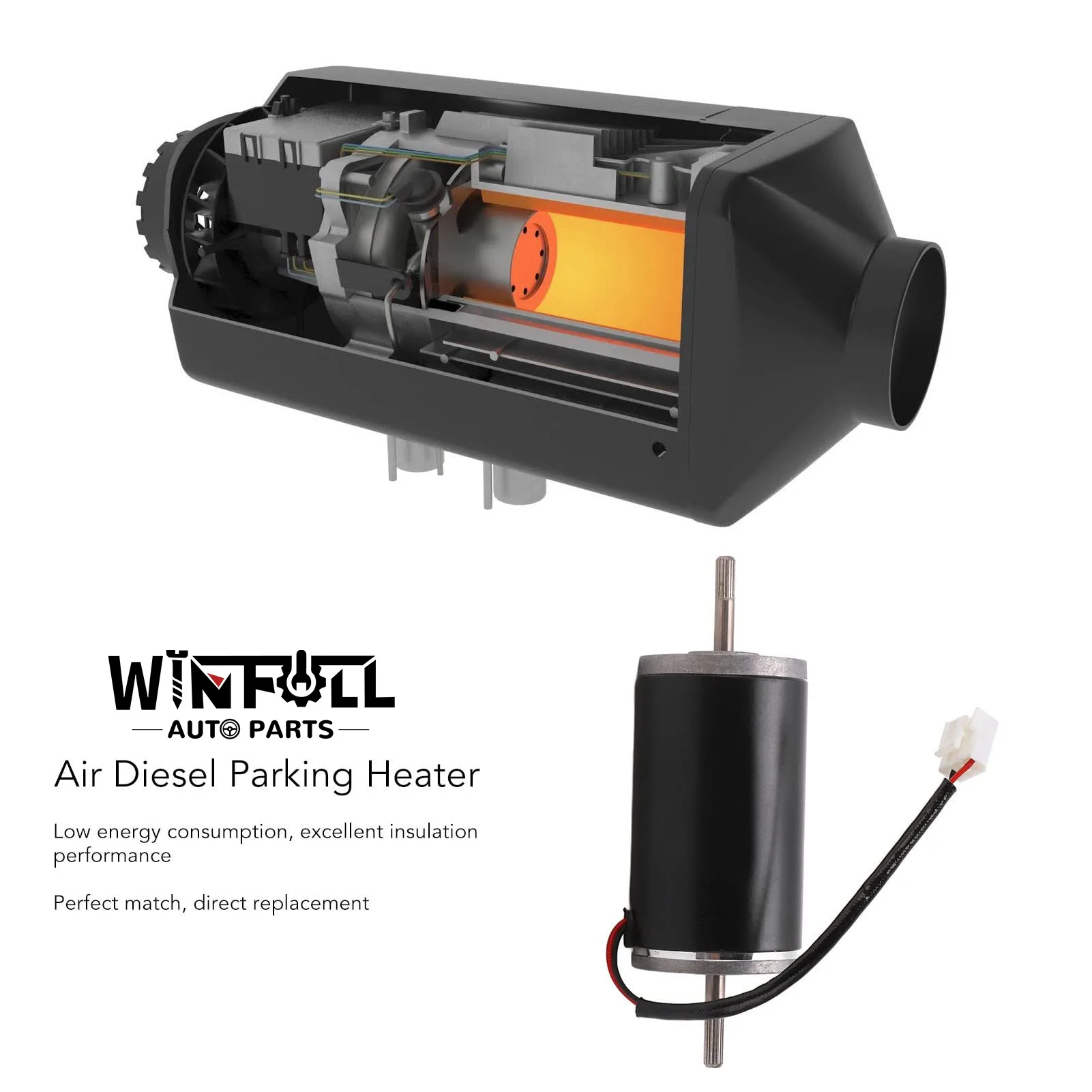 12V 24V 2kW 5kW Diesel Air Parking Heater Rust Proof Blower Fan Motor Parts for Eberpacher Airtronic Webasto Diesel Heater