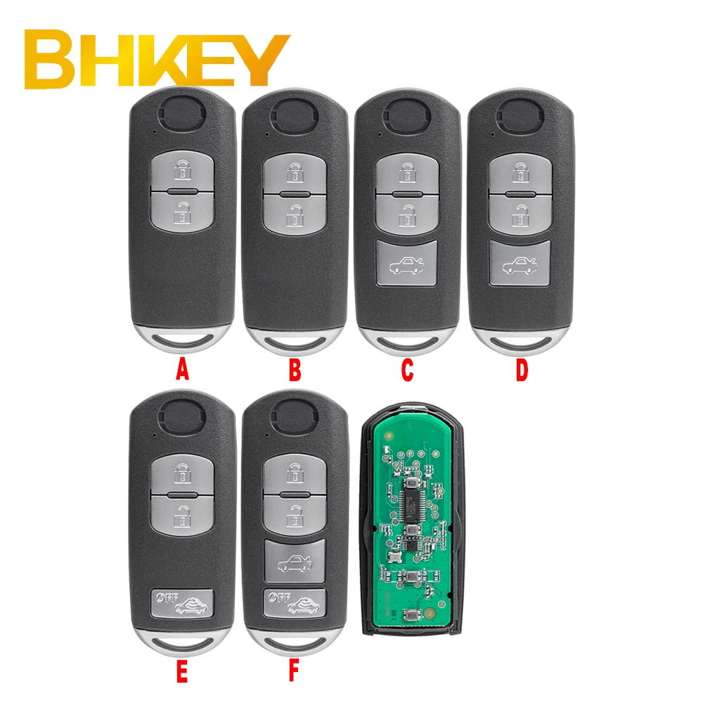 For 2010-2018 Mazda 2 3 6 CX3 CX5 CX7 MX5 2B 3B 4B Smart Remote Key Fob 433Mhz SKE13E-01 SKE13E-02 49 Chip