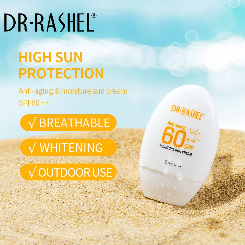 Dr Rashel Sunscreen Products Water And Sweat-resistant Spf 60 Sunscreen tanning 60g Advanced UVA /UVB Protection Sunscreen