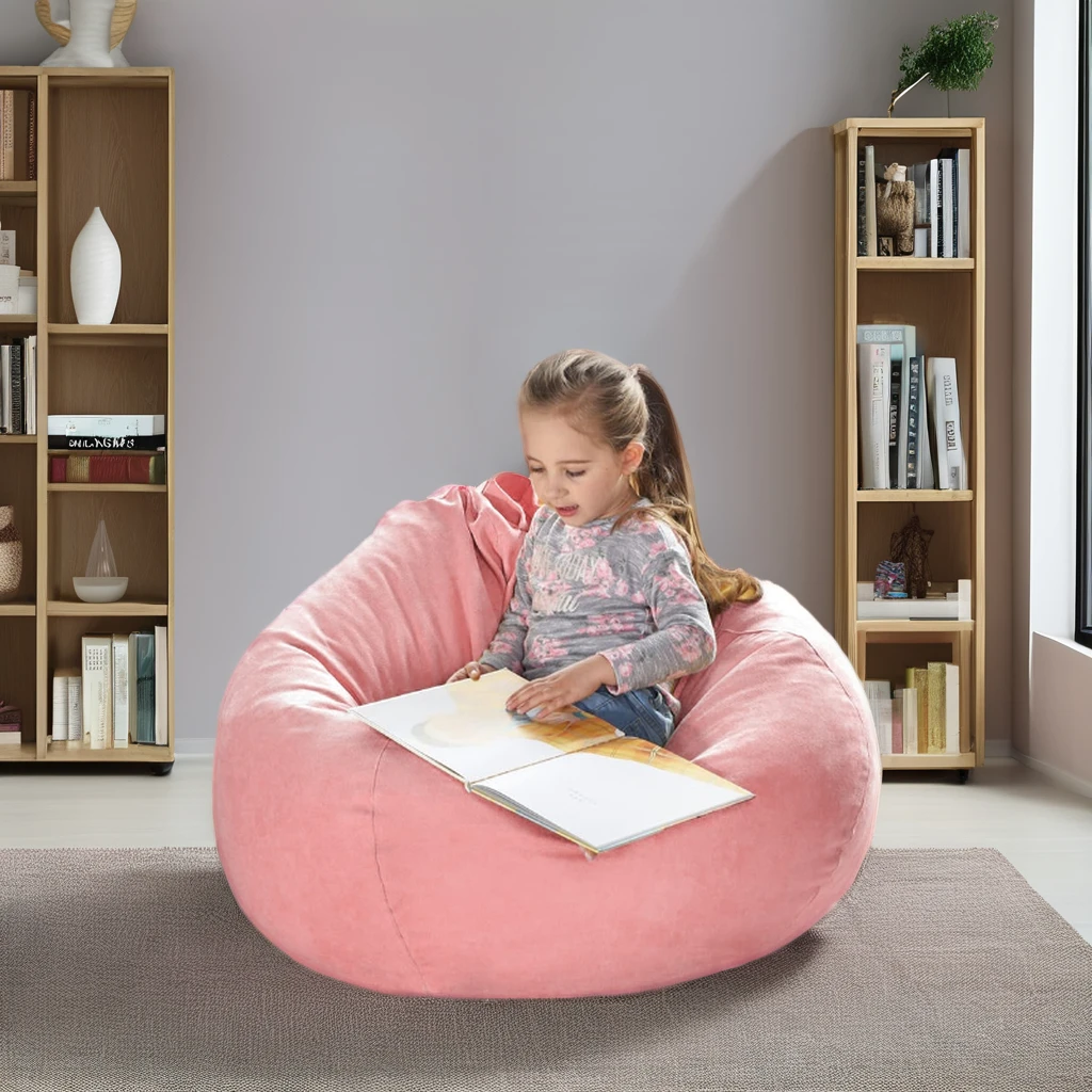 High Quality Baby Bean Bag Canvas Fabric Bean Bag Chair Modern Living Room Bedroom Corner Baby Lazy Bean Bag