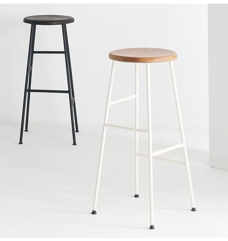 Nordic Bar Stool Iron barstool home Island Chair outdoor  cafe modern simple high stool bar chair