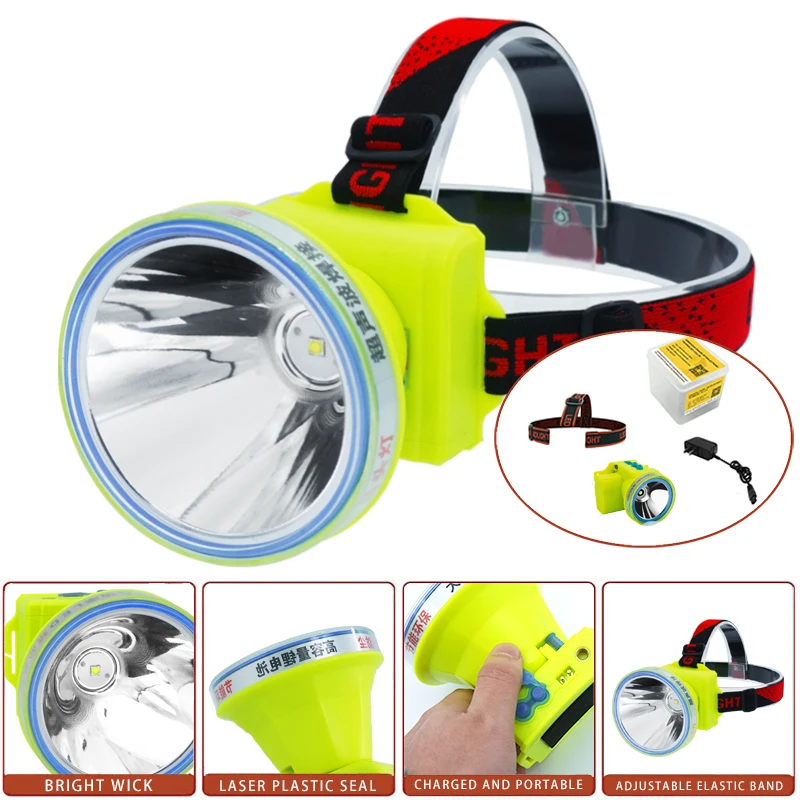 LED high brightness headlight outdoor long-range head mounted strong light lithium battery rechargeable miners lamp