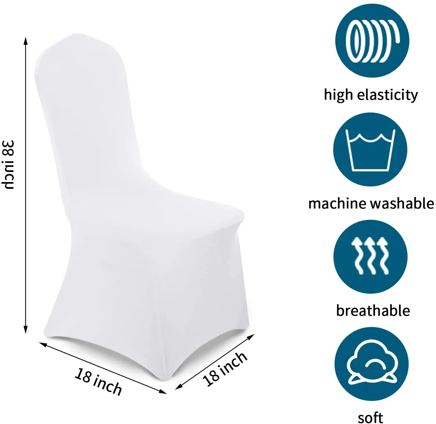 Sample Available Spandex Dining Room Chair Covers for Living Room Universal Stretch Chair Slipcovers Protector for Wedding Banquet and Party