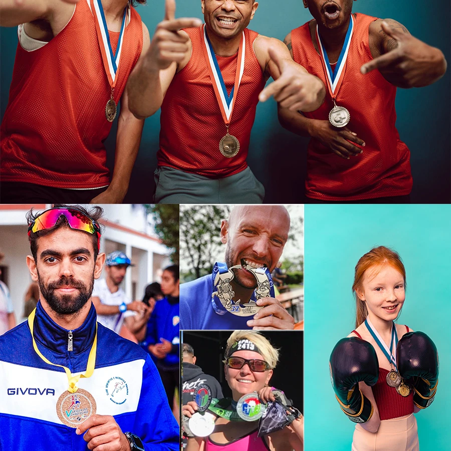 Wholesale Cheap custom medals Blank Gold Plated Souvenir Metal Sports Award Medal And Trophy sports medal