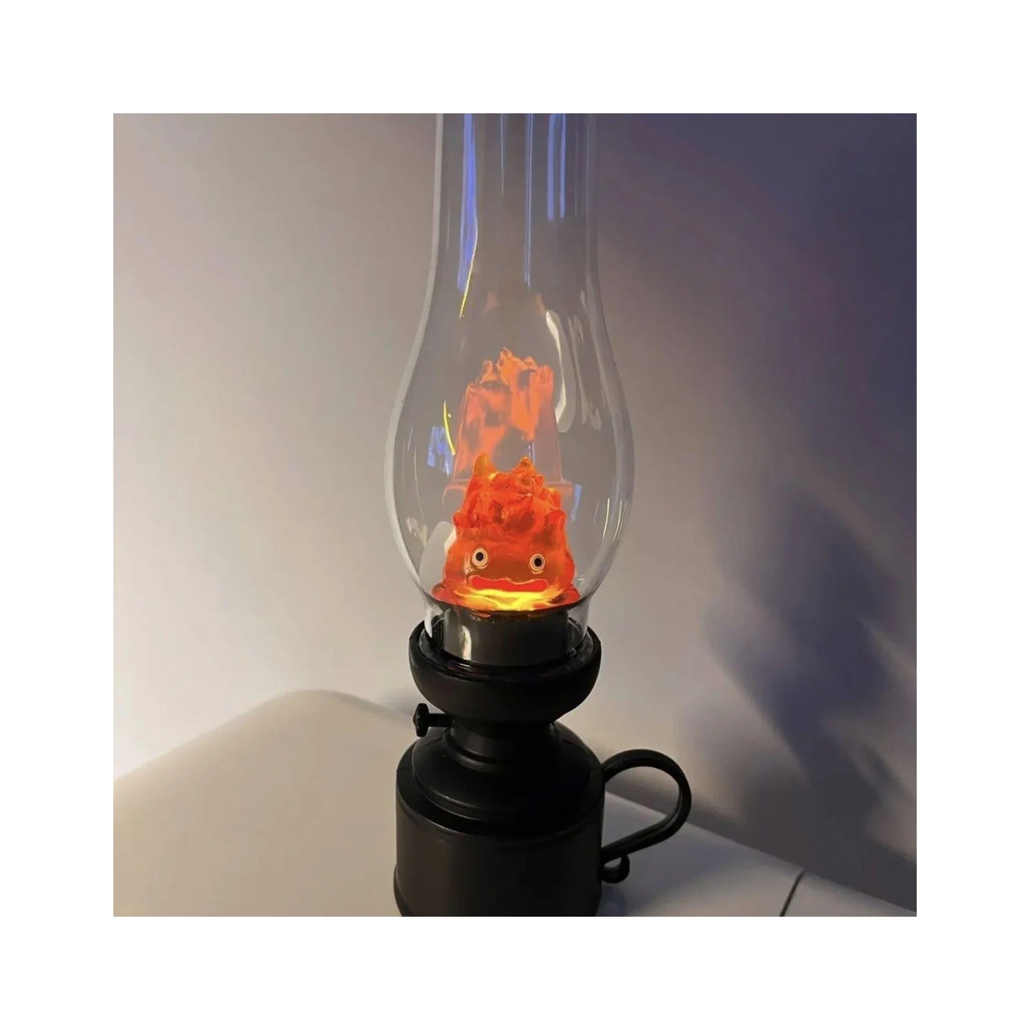 Casifer Night Light Flameless Candle Holder Kerosene Candle Light Cartoon Anime Flame Lamp