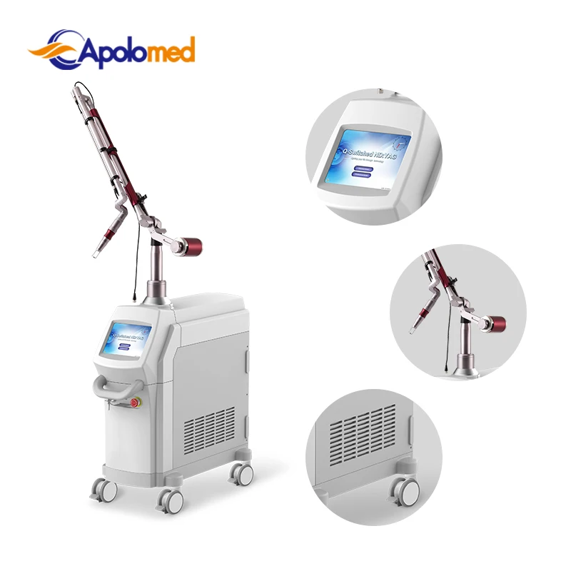 Apolomed Medical 1064 532nm EO q-switch nd yag pico laser tattoo removal equipment Generator of beauty equipment