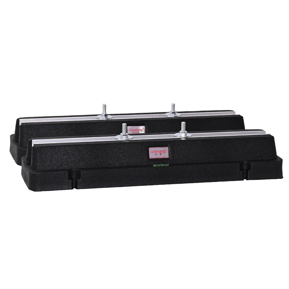 Aluminum Sliding Rail Air Conditioner Stand Manual Vibration Reduction Bracket with Rubber for Home Includes Washers Bolts Nuts