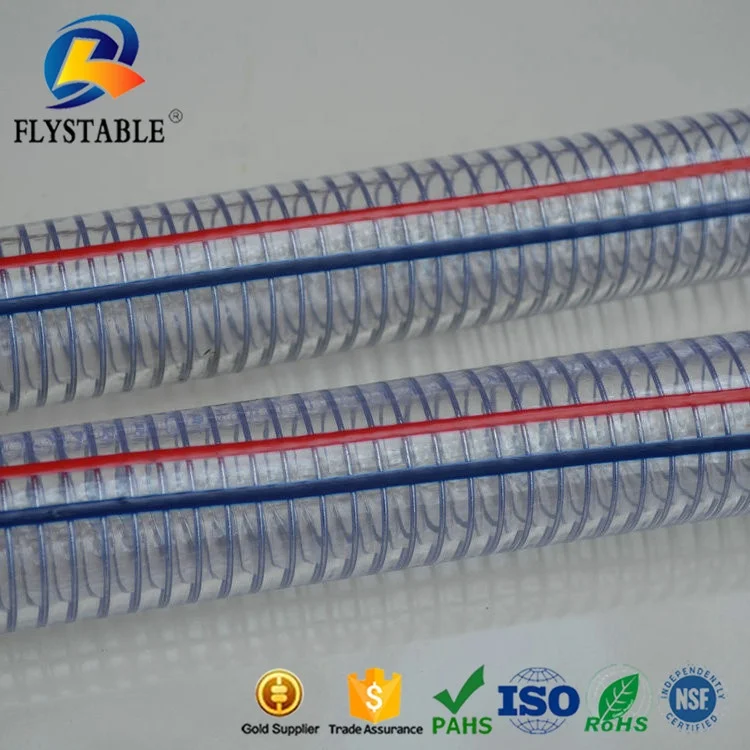 PVC Steel Wire Reinforced Spring PVC Transparent PVC Spring Hose Steel Wire Reinforced Suction Hose Delivery Hose