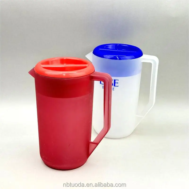TD1 Wholesale Dishwasher Safe 2.4L Capacity PP Kettle for Iced Tea Jug Plastic Pitcher with Lid