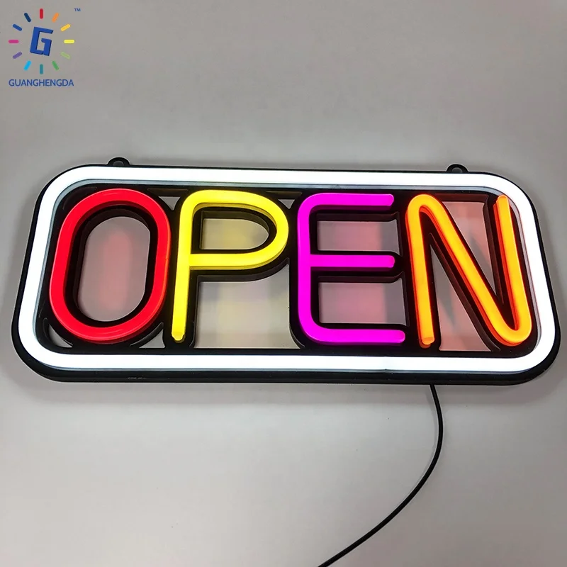 Оптовая продажа от производителя цветные светодиодные неоновые вывески RGB для бизнеса с переключателем вкл. И ВЫКЛ. Для любых открытых вывесок