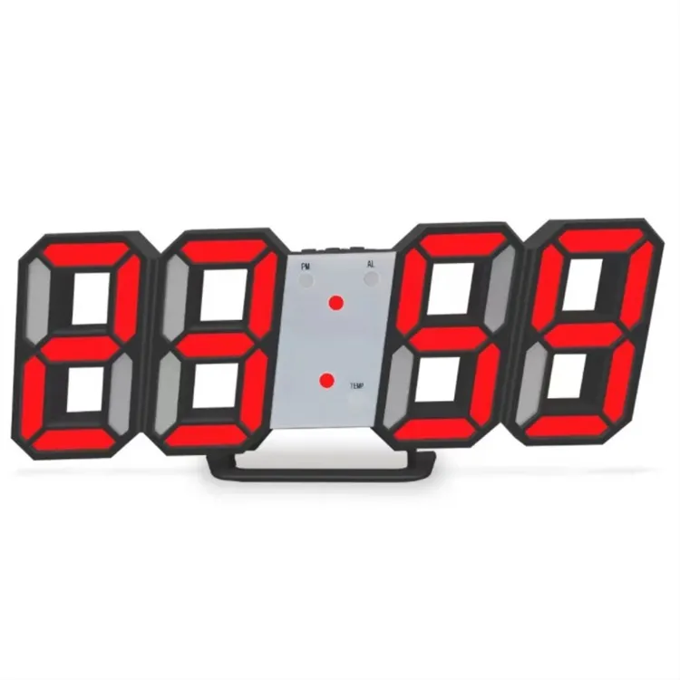 Brand led Creative wall clock decoration Simple digital 3D stereo clock Living Room wall hanging Decor Cheap plastic wall clocks