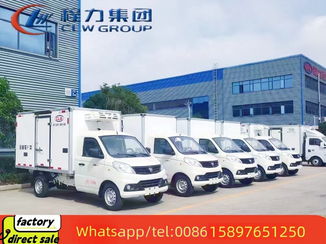 China 1 ton 2 ton 3 ton refrigerator room Mini refrigerator cold freezer transport truck Refrigerated Box Vans for sale