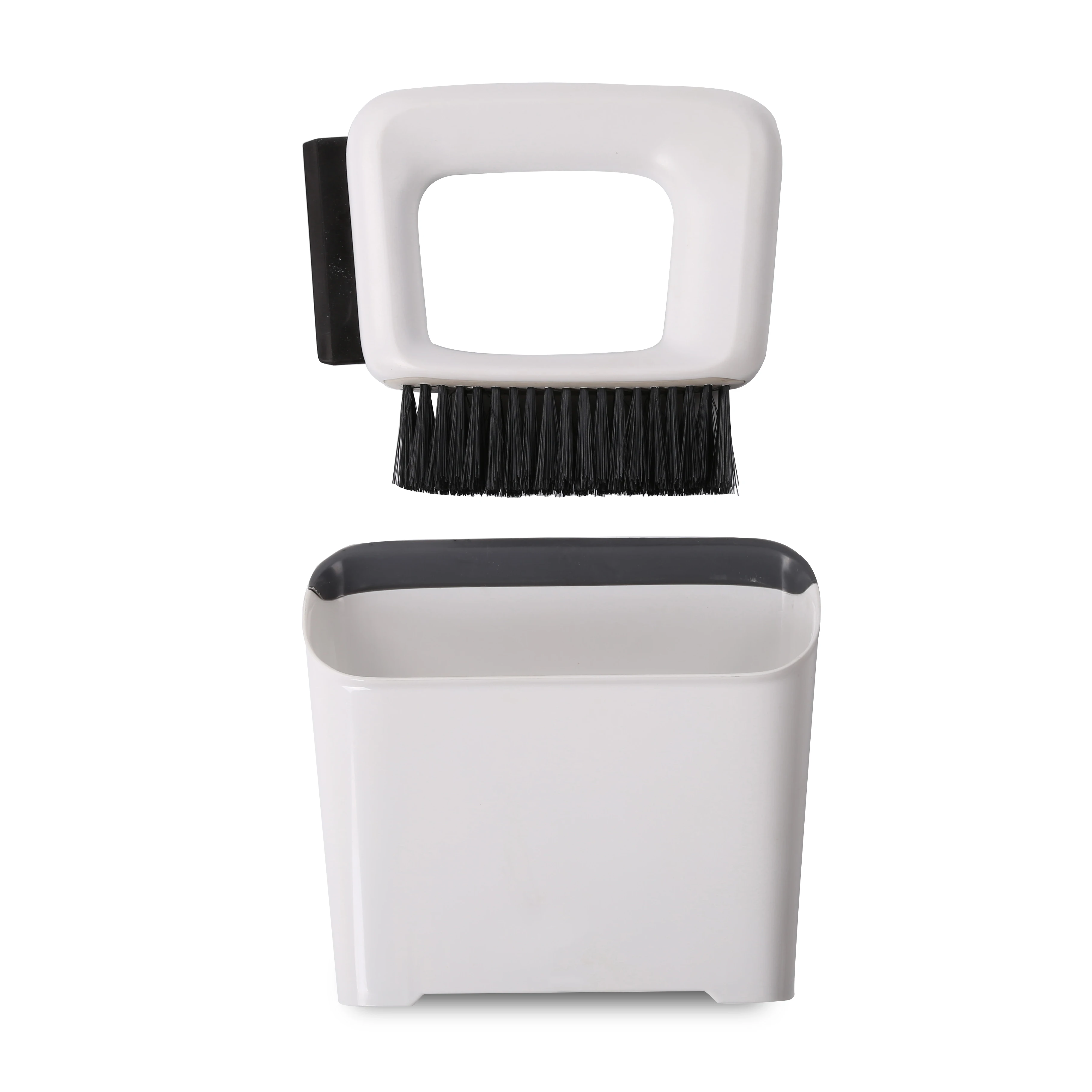 New arrival small plastic desktop brush scrubber with dustpan tabletop dust brush broom and dust pan set